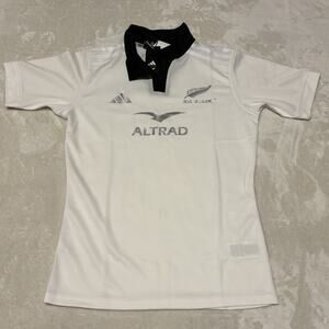 Adidas Mens Small Black New Zealand Rugby Polo All Blacks Altrad Short Sleeve